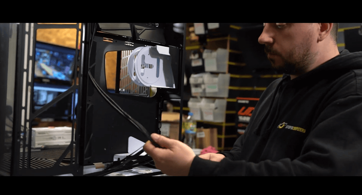 A Utopia Renegade custom water cooled PC being built in our Kilmarnock workshop