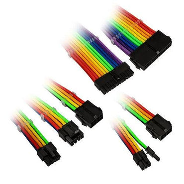 Utopia Computers 2020 Rainbow Sleeved Internal Cabling Kit COREADEPT-EK-RBW Internal Cables - Desktop