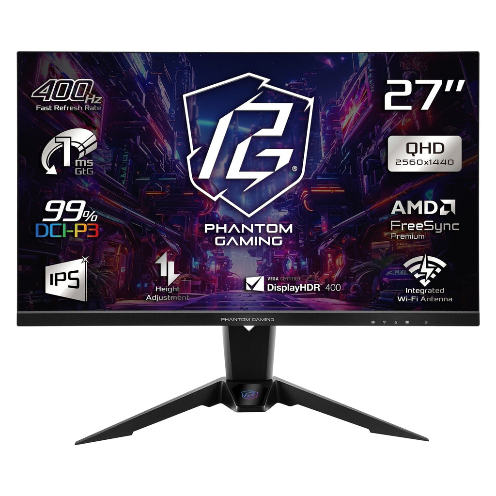 AsRock 27" AsRock Phantom Gaming - 2560x1440, 400Hz, IPS Panel, 1MS 90LXA0T0-A0E0A0J Monitor 27" AsRock Phantom Gaming - 2560x1440, 400Hz, IPS Panel, 1MS