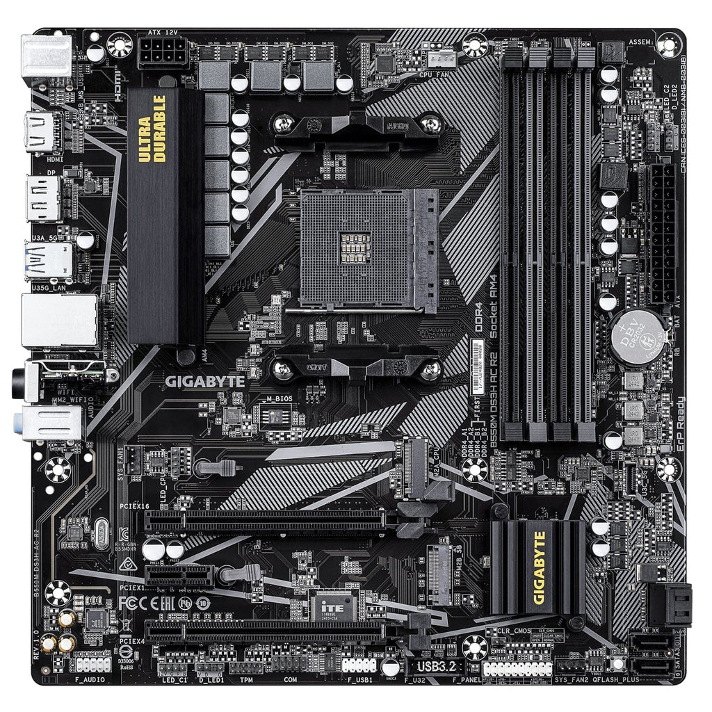 Gigabyte Gigabyte B550M DS3H AC R2 Front View
