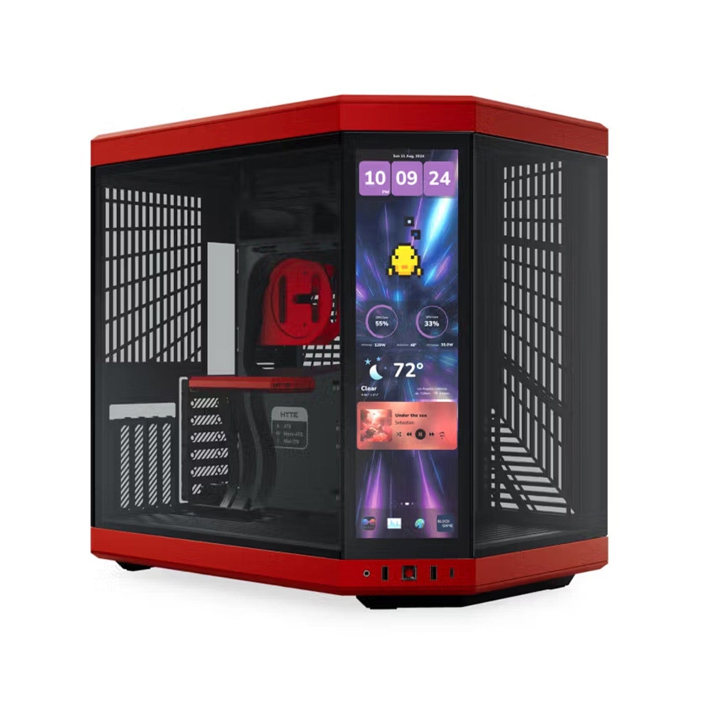 HYTE HYTE Y70 Touch Infinite - Black/Cherry Chassis- Desktop HYTE Y70 Touch Infinite - Black/Cherry