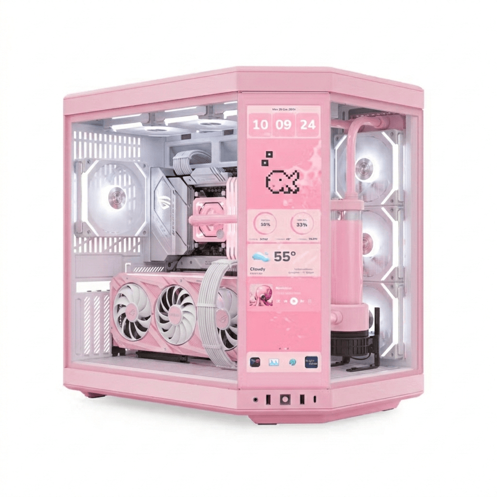 HYTE HYTE Y70 Touch Infinite - Strawberry Pink CS-HYTE-Y70-SM Chassis- Desktop HYTE Y70 Touch Infinite - Strawberry Pink