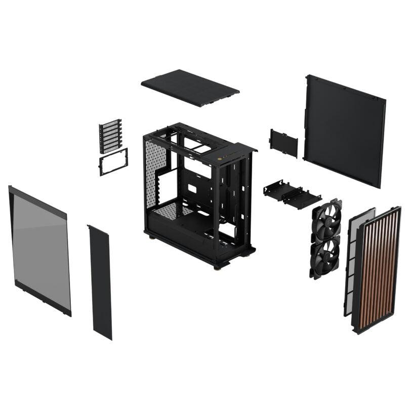 Fractal Design Fractal North - Black & Tempered Glass FD-C-NOR1C-02 Chassis- Desktop