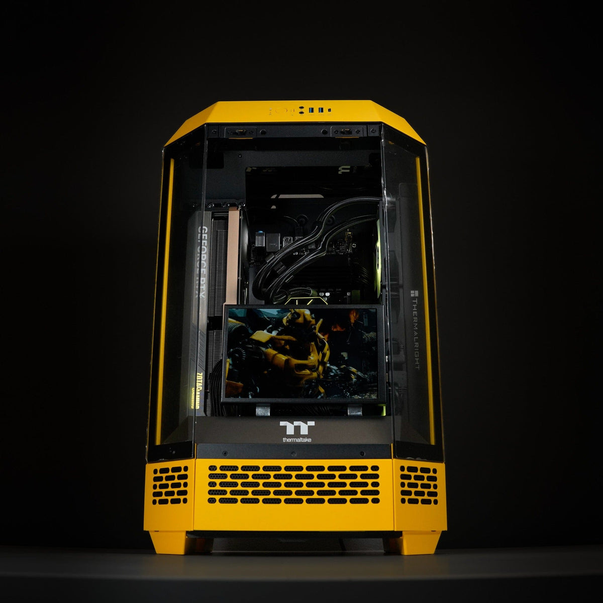 Cable management inside a Rebel gaming PC