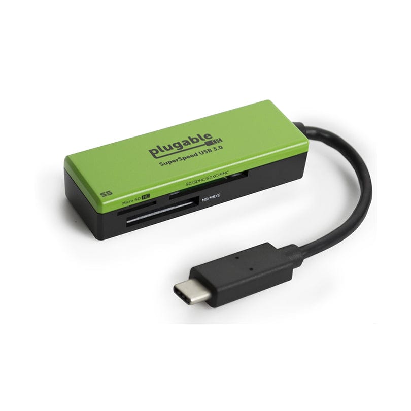 Plugable 3 in 1 USB-C SD/MicroSD/MS Card Reader USBC-FLASH3 Creative Accessories 3 in 1 USB-C SD/MicroSD/MS Card Reader