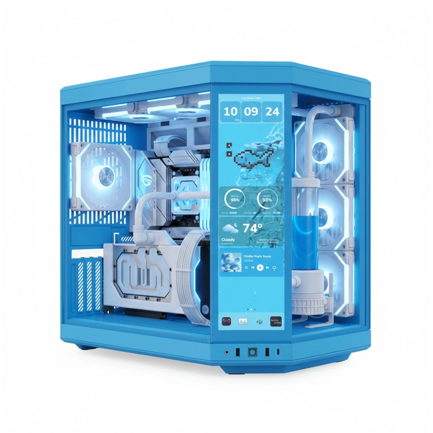 HYTE HYTE Y70 Touch Infinite - Blueberry Milk CS-HYTE-Y70-BM Chassis- Desktop HYTE Y70 Touch Infinite - Blueberry Milk