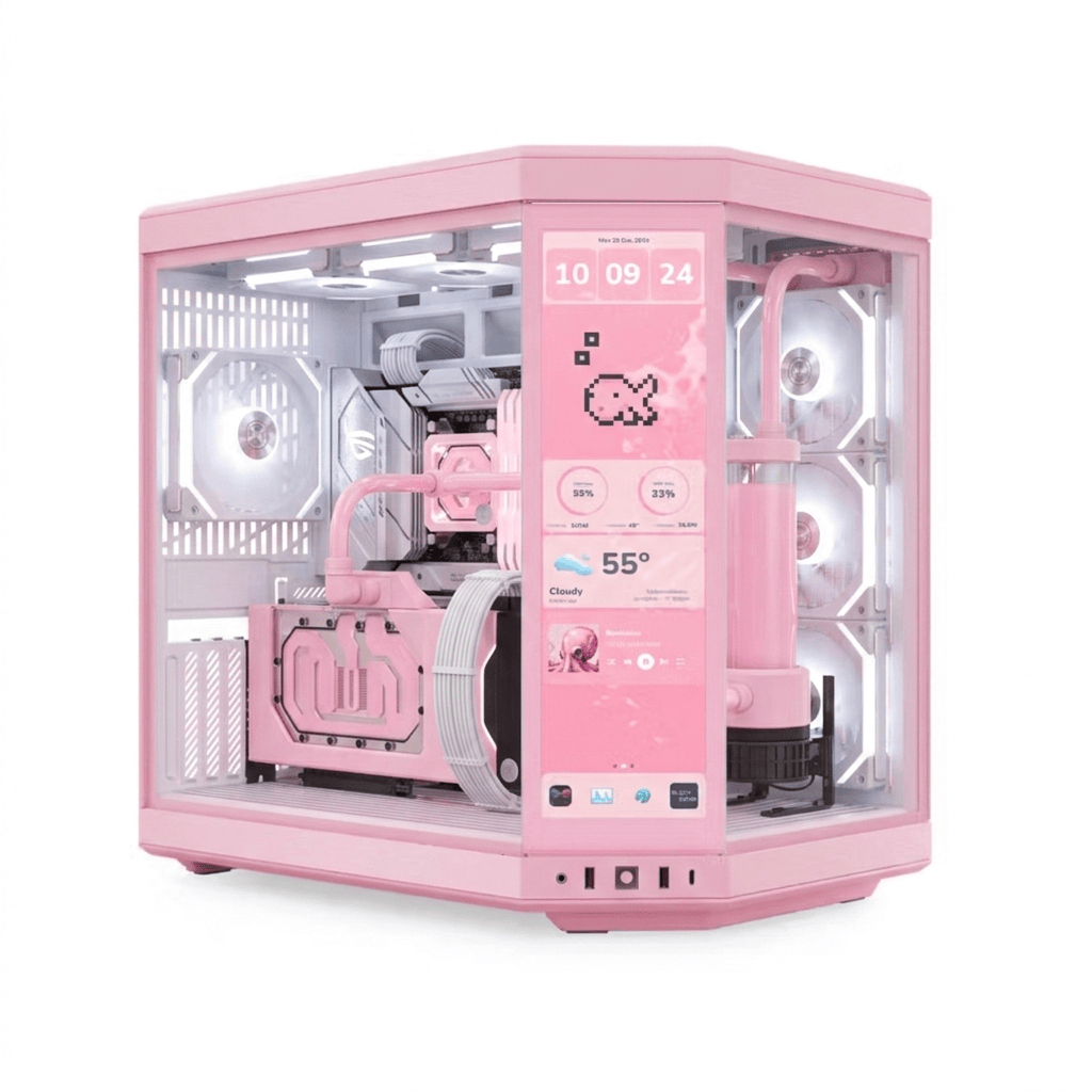 HYTE HYTE Y70 Touch Infinite - Strawberry Pink CS-HYTE-Y70-SM Chassis- Desktop HYTE Y70 Touch Infinite - Strawberry Pink