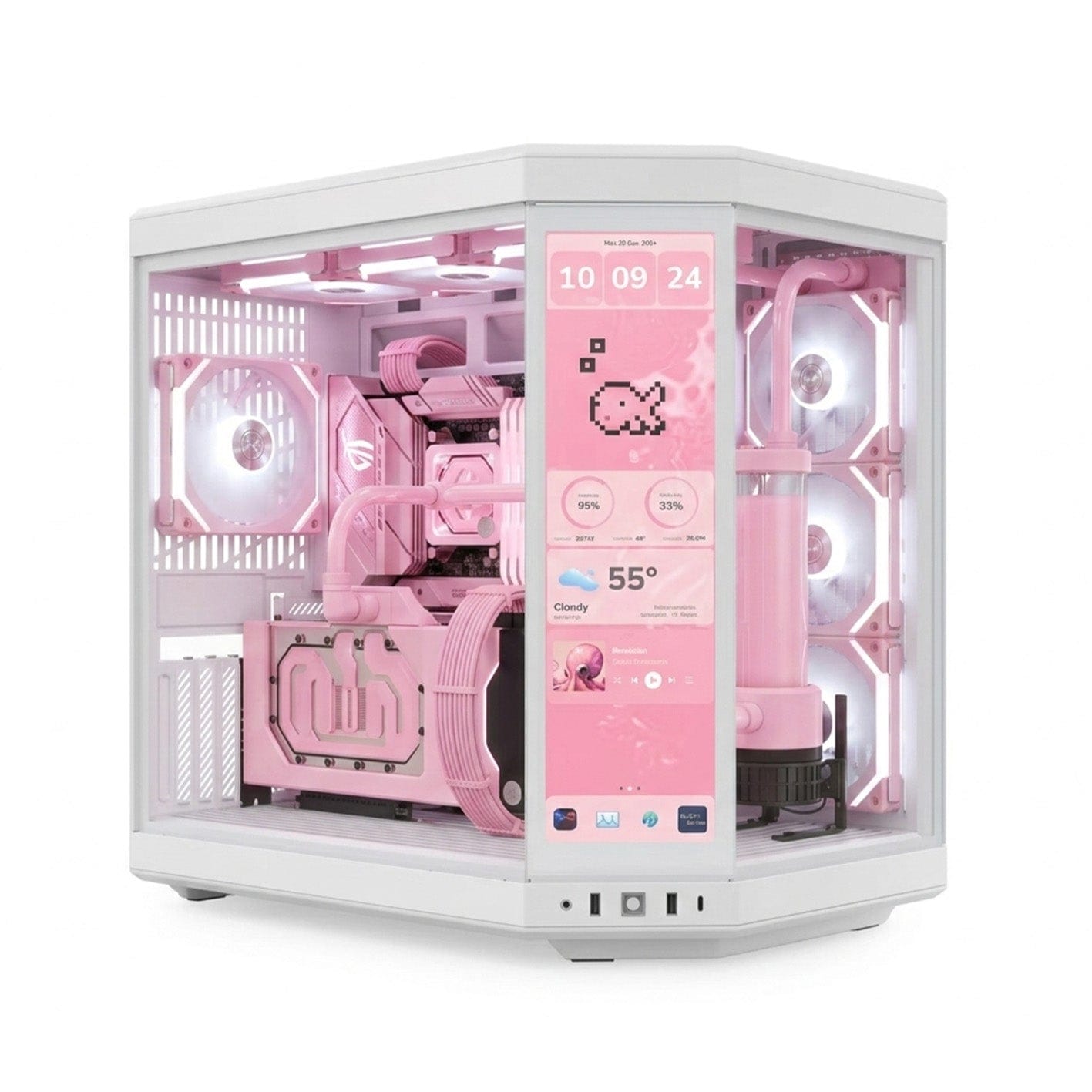 HYTE HYTE Y70 Touch Infinite - Snow White CS-HYTE-Y70TI-WW Chassis- Desktop HYTE Y70 Touch Infinite - Snow White