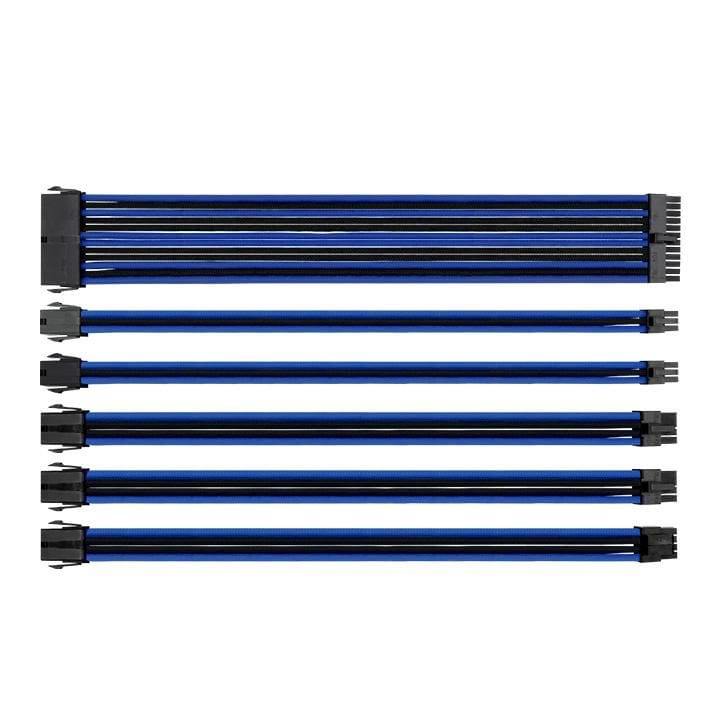 Utopia Computers 2020 Internal Cables - Desktop Black & Blue Sleeved Internal Cabling Kit